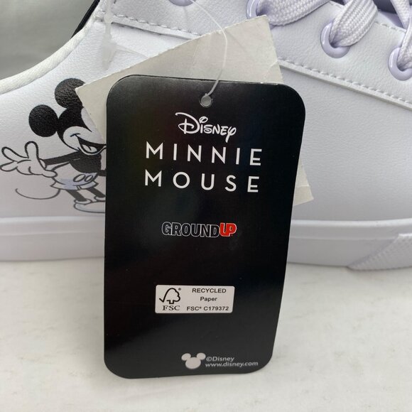 Disney Womens Minnie Mickey Mouse Sneakers Shoes Heart White Black Size 10 - Picture 9 of 9